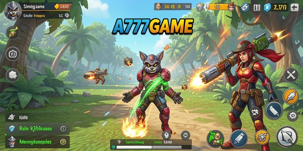 Tampilan gameplay yang dinamis dan mengasyikkan dari A777GAME.