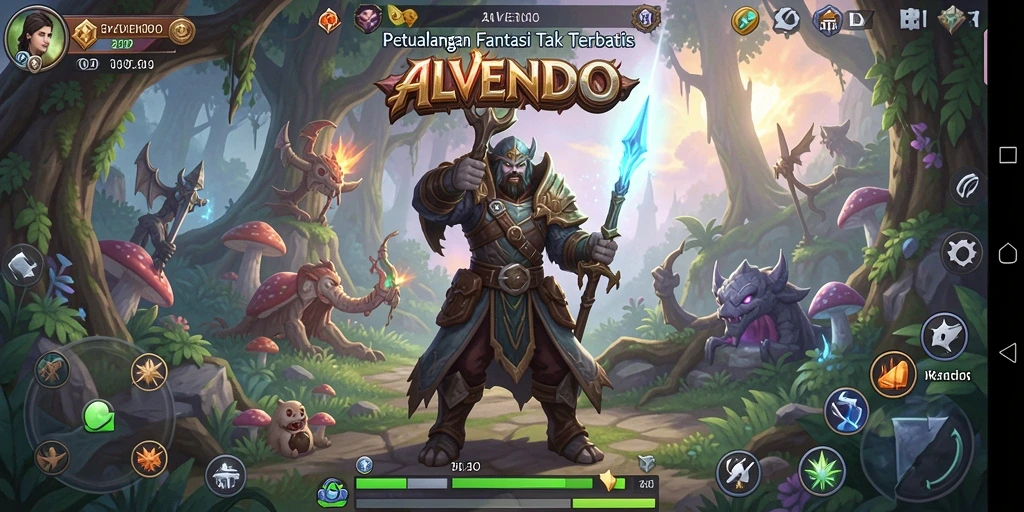 Tampilan gameplay <strong>ALVENDO</strong> yang epik dan penuh aksi.