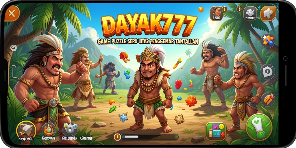 Tampilan gameplay seru di DAYAK777 dengan tantangan puzzle.