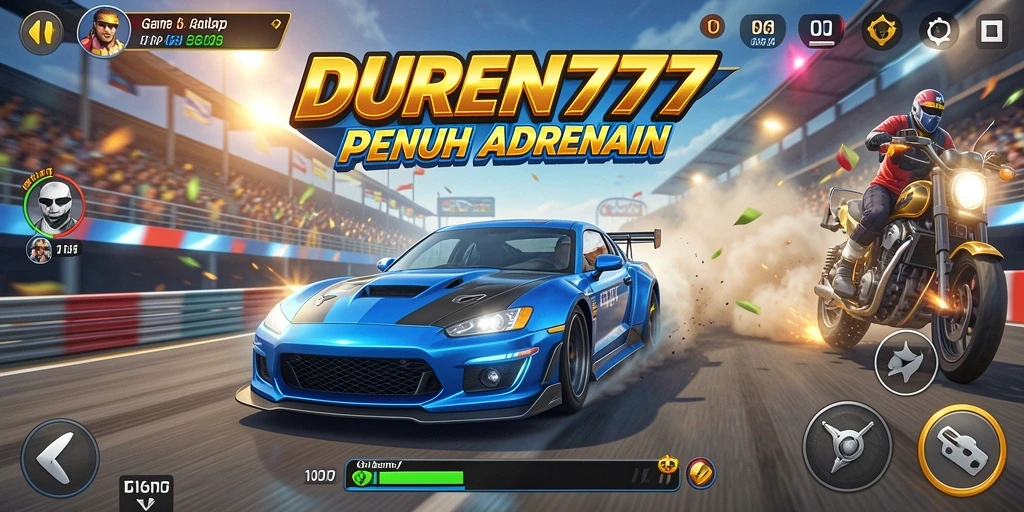 Tampilan gameplay balap yang mendebarkan di DUREN777.