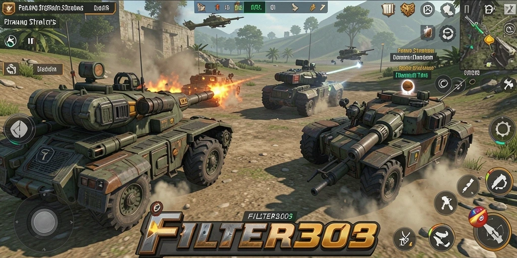 Tampilan gameplay FILTER303 yang mendebarkan dan penuh aksi.
