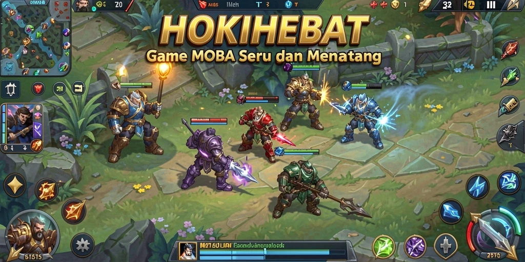 Tampilan gameplay HOKIHEBAT yang penuh aksi dan strategi.