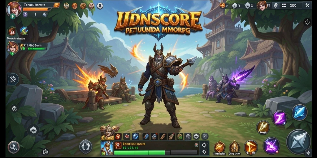 Tampilan menarik dari gameplay MMORPG IDNSCORE yang menyajikan pertempuran seru.