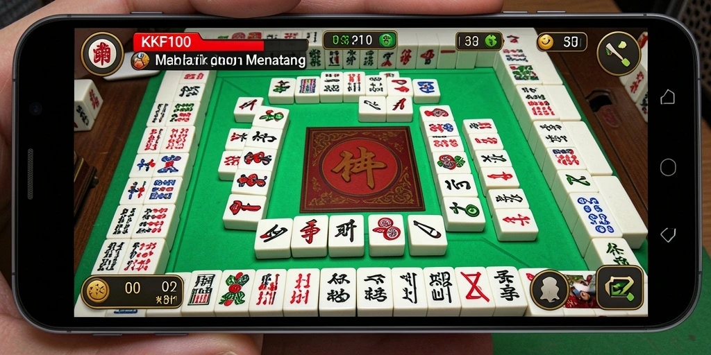 Screenshot gameplay KPK100 menampilkan keseruan permainan Mahjong.