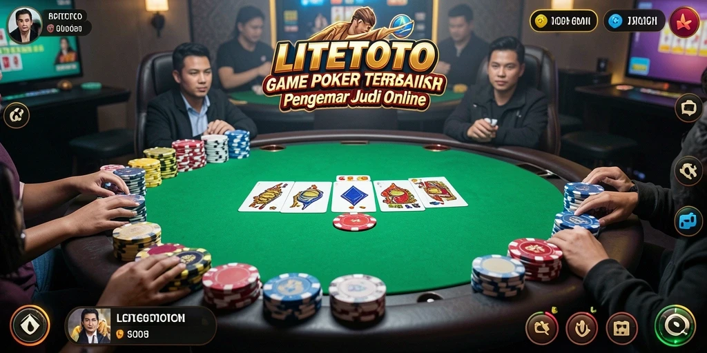 Tampilan gameplay seru LITETOTO dalam aksi poker.