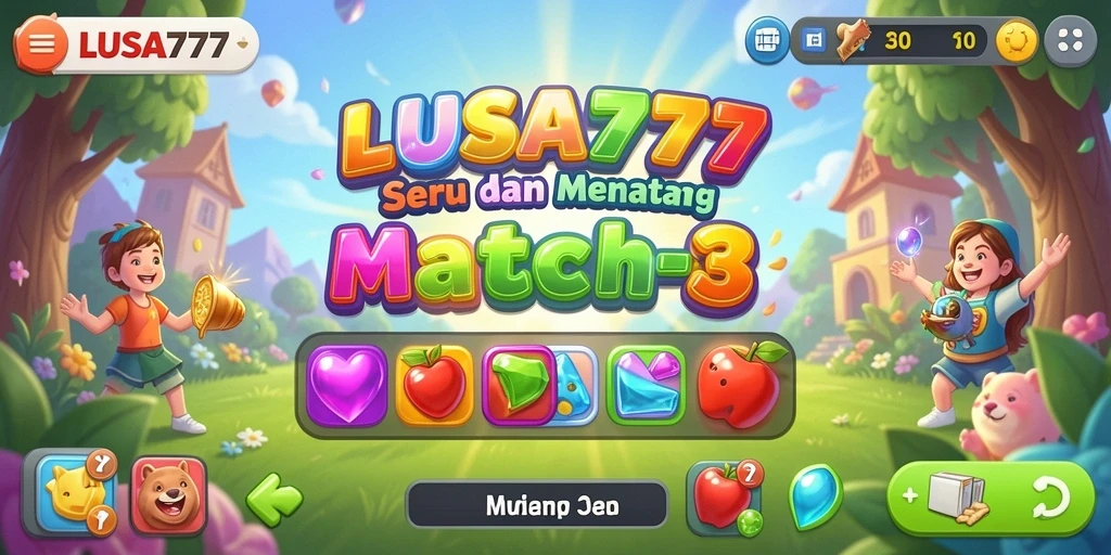 Tangkapan layar yang menunjukkan gameplay seru LUSA777.