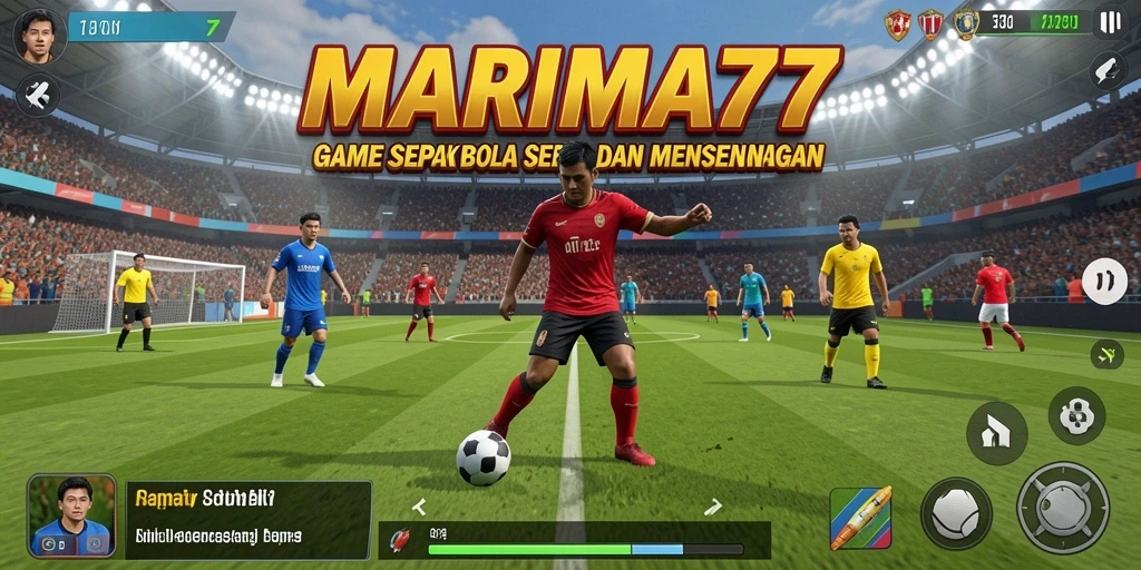 Gameplay seru dalam MARIMA77 yang menghadirkan pertandingan sepak bola nyata.