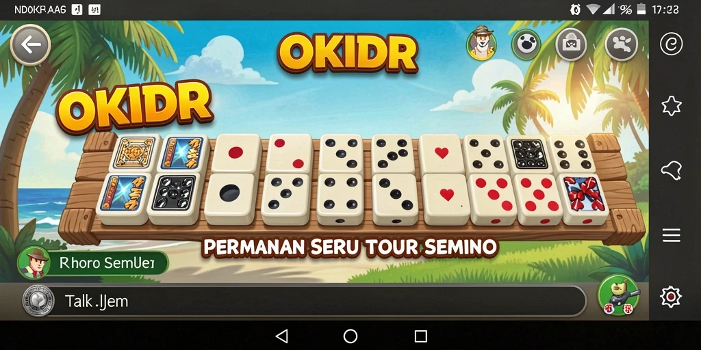 Tangkapan layar permainan Domino yang seru dan menarik.