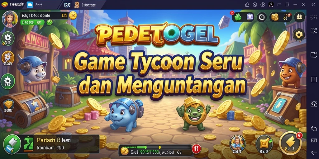 Tampilan gameplay <strong>PEDETOGEL</strong> menunjukkan kompetisi seru antar pemain dalam dunia Tycoon.