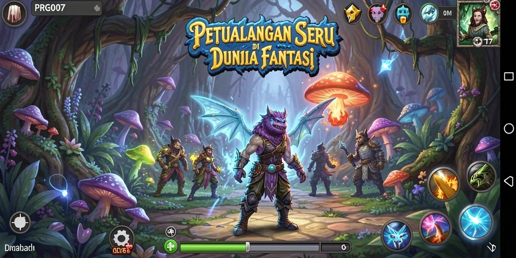 Gameplay seru PRG007 yang membawa dunia petualangan hidup.