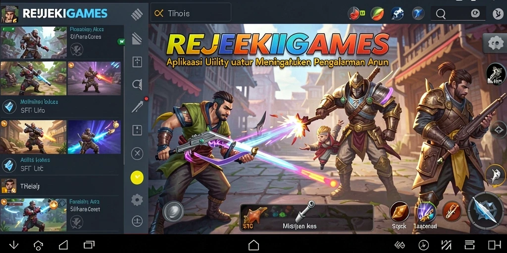 Tampilan antarmuka pengguna REJEKIGAMES yang intuitif dan mudah digunakan.