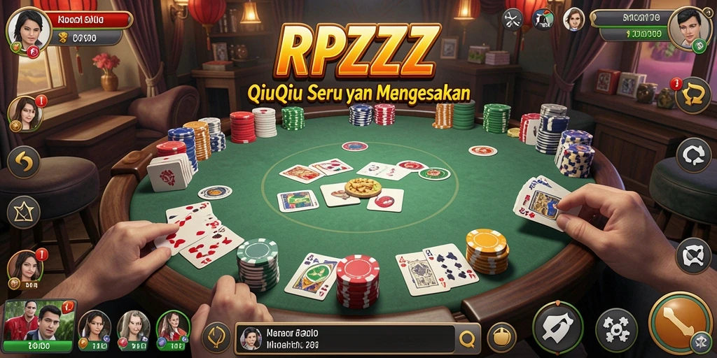 Tangkapan layar utama RPZZZ menampilkan gameplay QiuQiu yang menarik dan menantang.