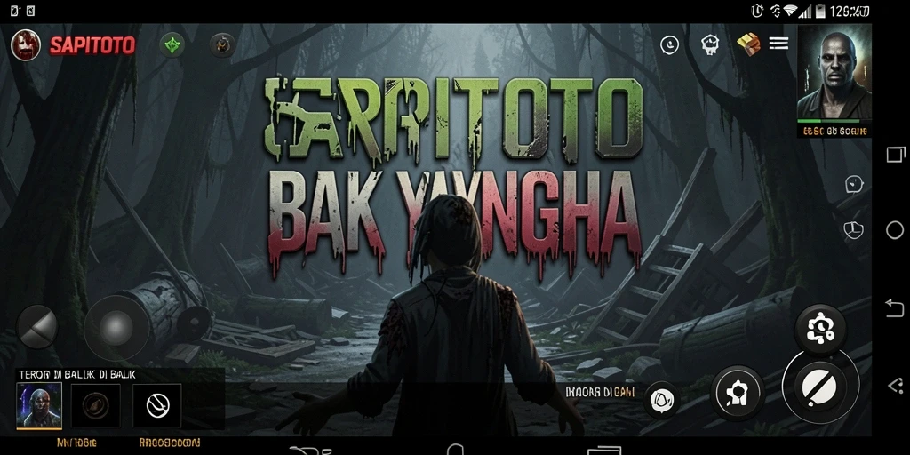 Screenshot gameplay SAPITOTO menampilkan momen mencekam yang menakutkan.