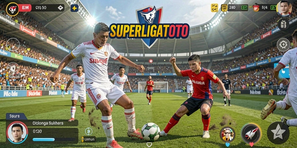 Gameplay SUPERLIGATOTO yang menegangkan dan mendebarkan.