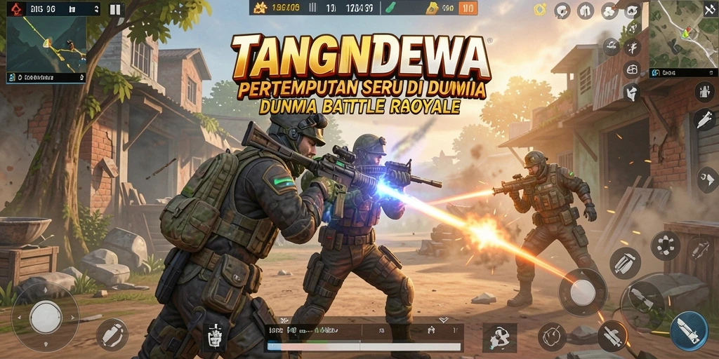 Screenshot gameplay TANGANDEWA di arena pertempuran